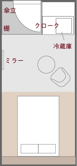タイプBの間取り図